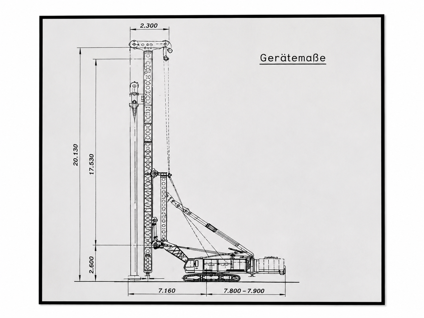 Technische Zeichnung Gerätemaße
